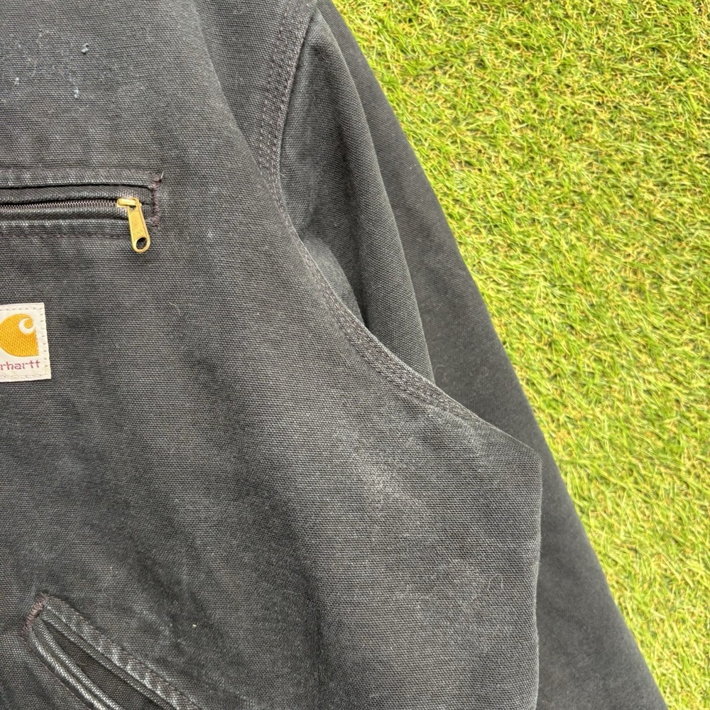 Vintage Carhartt Detroit Jacket Mens 50 J01 Blanket Lining Made In USA Workwear - Picture 8 of 14